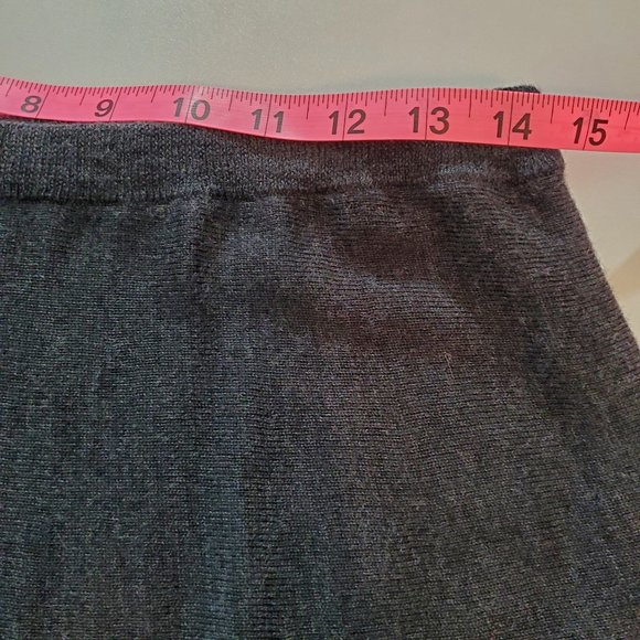 Eileen Fisher grey skirt merino knit XS / TP minimalist laggenlook luxury - Picture 6 of 8